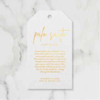 Palo Santo Wedding Favor Card Foil Gift Tags