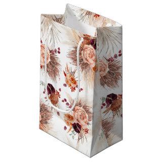 Pampas Grass and Terracotta Flowers Exotic Party Small Gift Bag