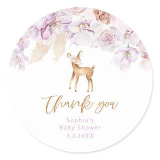 Pampas grass oh deer lilac baby shower favor tags