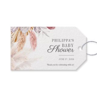 Pampas Grass Terracotta Baby Shower Gift Tags