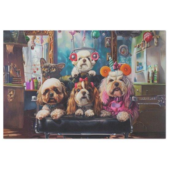 Pampered Paws Day at the Salon Decoupage  Tissue Paper