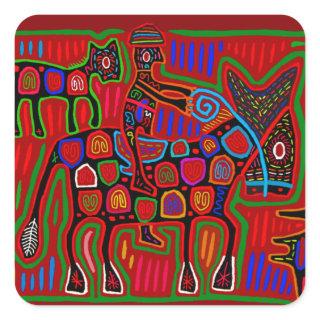 Panama Mola - Save a Horse Ride a Cowboy Square Sticker