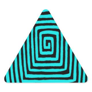 Panama Mola Tortoise - Blue Black Triangle Sticker
