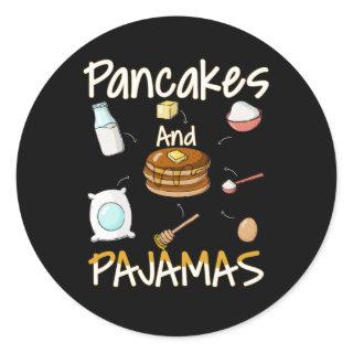 Pancake Pajama Gift Classic Round Sticker