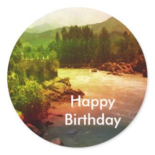 Panch Tatva: Sky Earth Wind Water Fire Classic Round Sticker