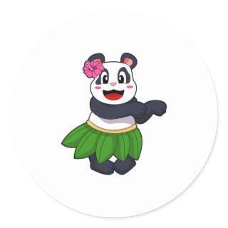 Panda at Ballet Dance Classic Round Sticker