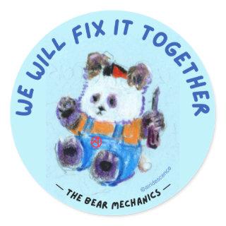 Panda Bear Anarcho-Mechanic Stickers