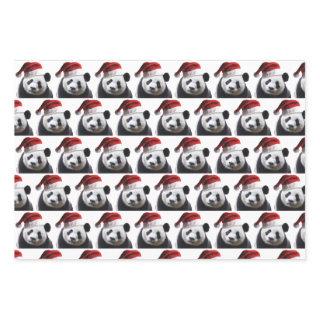 Panda Bear Wearing a Santa Claus Hat  Sheets