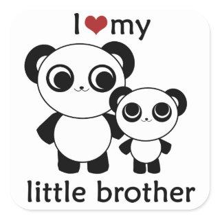 Panda - I love my little brother - sticker