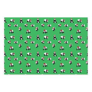 Panda Panda Panda Santa Claus Christmas Bear  Sheets