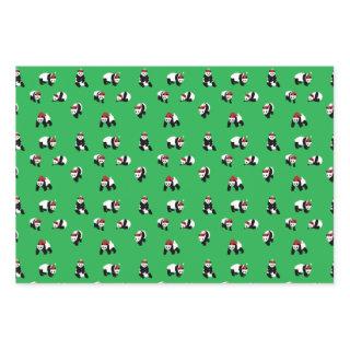 Panda Panda Panda Santa Claus Christmas Bear  Sheets