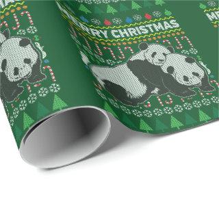 Panda Ugly Christmas Sweater Wildlife Series