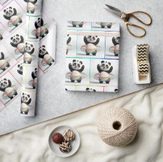 Panda With Rainbow Hula Hoops