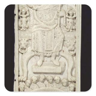 Panel from the Diptych of Consul Areobindus Square Sticker
