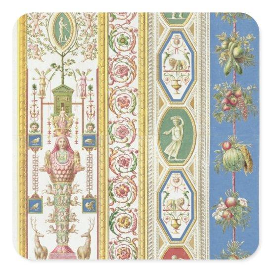 Panel from the Raphael Loggia at the Vatican, engr Square Sticker