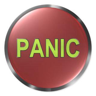 Panic Button Classic Round Sticker