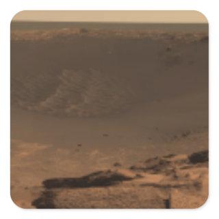 Panoramic view of Mars 9 Square Sticker