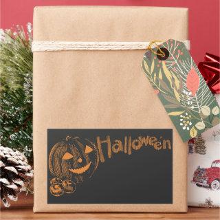 Papa's Posse of Halloween Jack o Lanterns  Rectangular Sticker