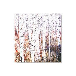 Paper Birch Tree Forest High Key Stylized Canvas Print