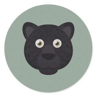 Paper Black Panther Classic Round Sticker