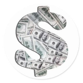 Paper Money Day Classic Round Sticker