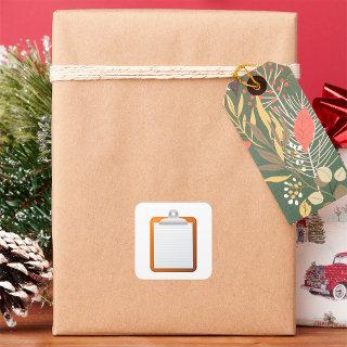Paper On A Clipboard Square Sticker