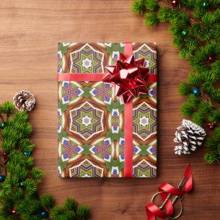 Paper Origami Effect in Green and Dark Earth Tones