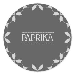Paprika Spice Jar Sticker Labels