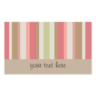 Paprika Stripes Pattern Rectangular Sticker