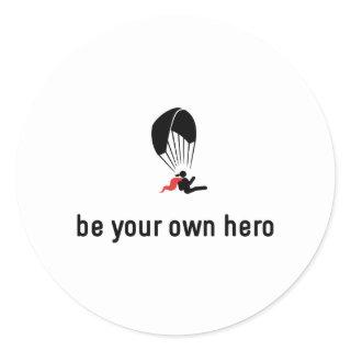 Paragliding Hero Classic Round Sticker