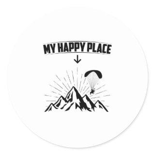 Paragliding | Paraglider Air Sports Gift Ideas Classic Round Sticker