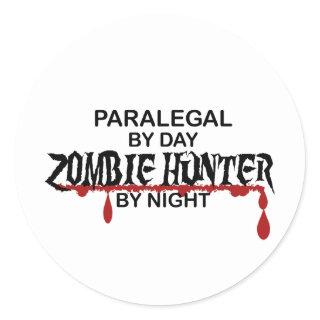 Paralegal Zombie Hunter Classic Round Sticker