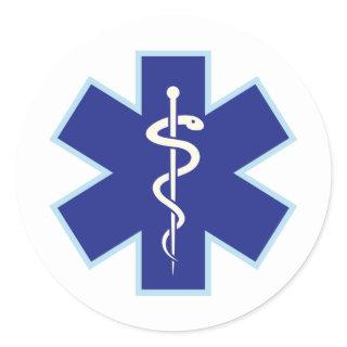 Paramedic EMT EMS Symbol Classic Round Sticker