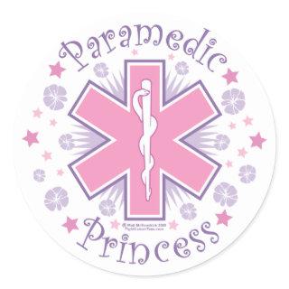 Paramedic Princess Classic Round Sticker