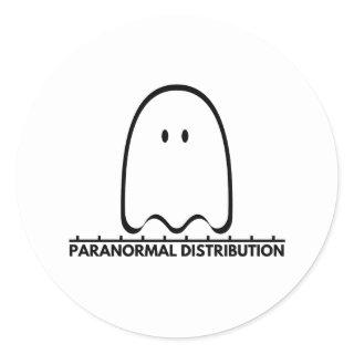 Paranormal distribution classic round sticker