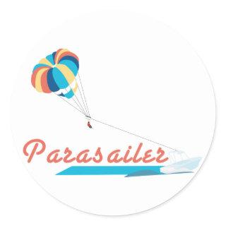 Parasailer Classic Round Sticker