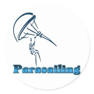 Parasailing T-shirts and Gifts. Classic Round Sticker
