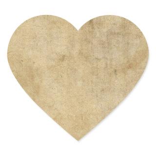 Parchment Texture Heart Sticker