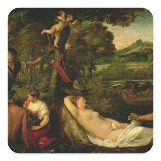 Pardo Venus or Jupiter and Antiope Square Sticker