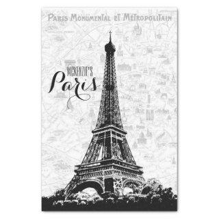 Paris Eiffel Tower Add Your Name Tissue Paper