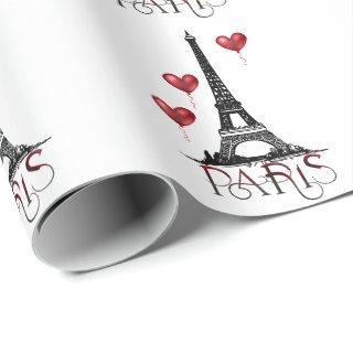 Paris, Eiffel Tower and Red Balloons Beautiful