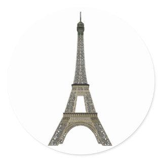 Paris: Eiffel Tower: Vector Drawing: Classic Round Sticker