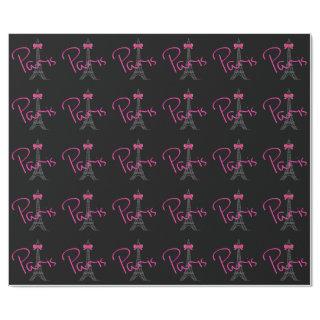 PARIS Eiffel Tower with pink bow