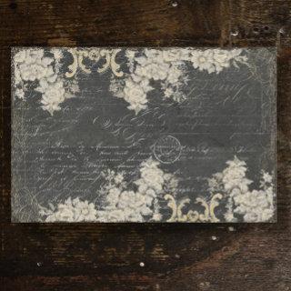 Paris Floral Vintage Ephemera Script Decoupage Tissue Paper