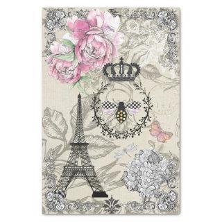 Paris in Spring Vintage Decoupage Tissue Paper