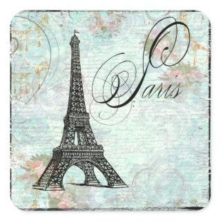 Paris La Tour Eiffel French Design Square Sticker
