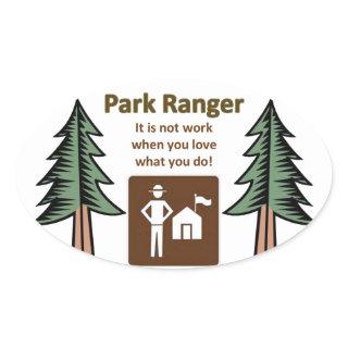 Park Ranger Oval Sticker
