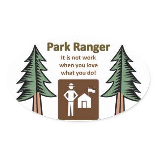 Park Ranger Oval Sticker