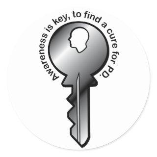 Parkinson's Awareness is Key Classic Round Sticker
