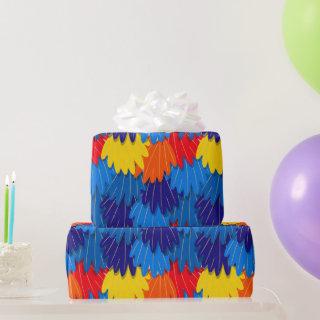 Parrot Feather Pattern Scarlet Macaw